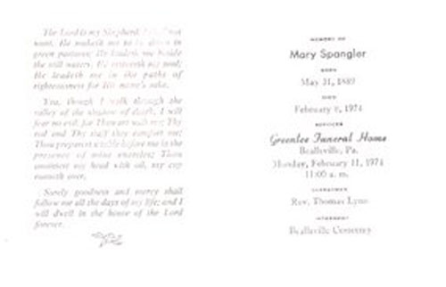 Mary Ella Spangler